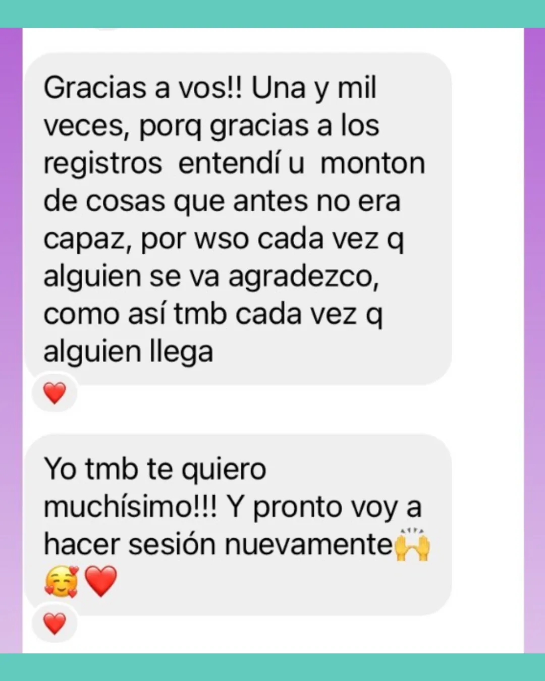 Testimonio Sesión Personalizada